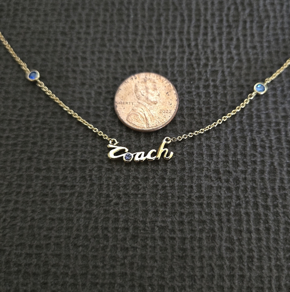 Coach Stationary Script🖋 "Coach" Necklace - Picture 9 of 15